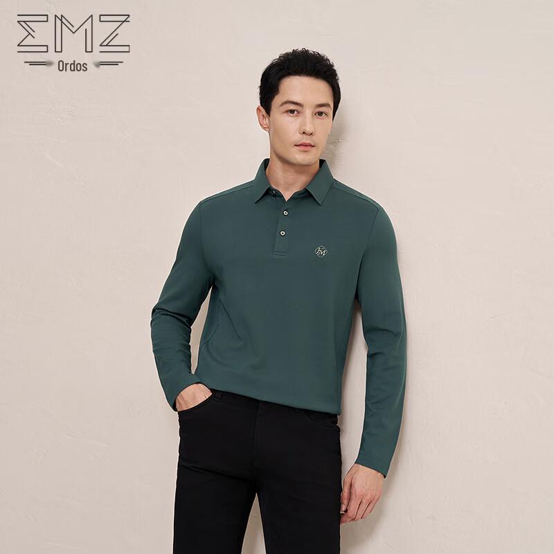 EMZ Men s Thermal Long-Sleeve Polo T-Shirt 2XL