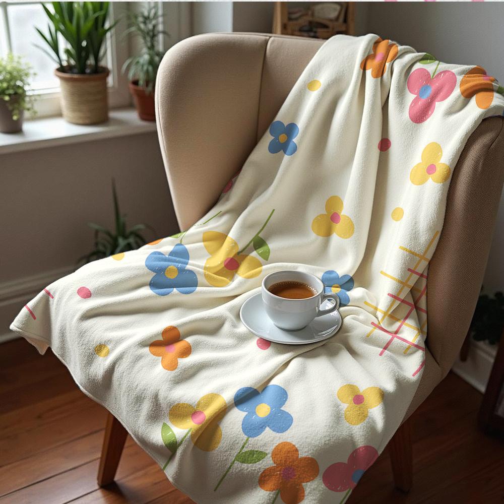 Crayon Golden Star Anime Cartoon Flannel Blanket Soft Warm Throw for Bedroom Sofa Car Kids Holiday Gift