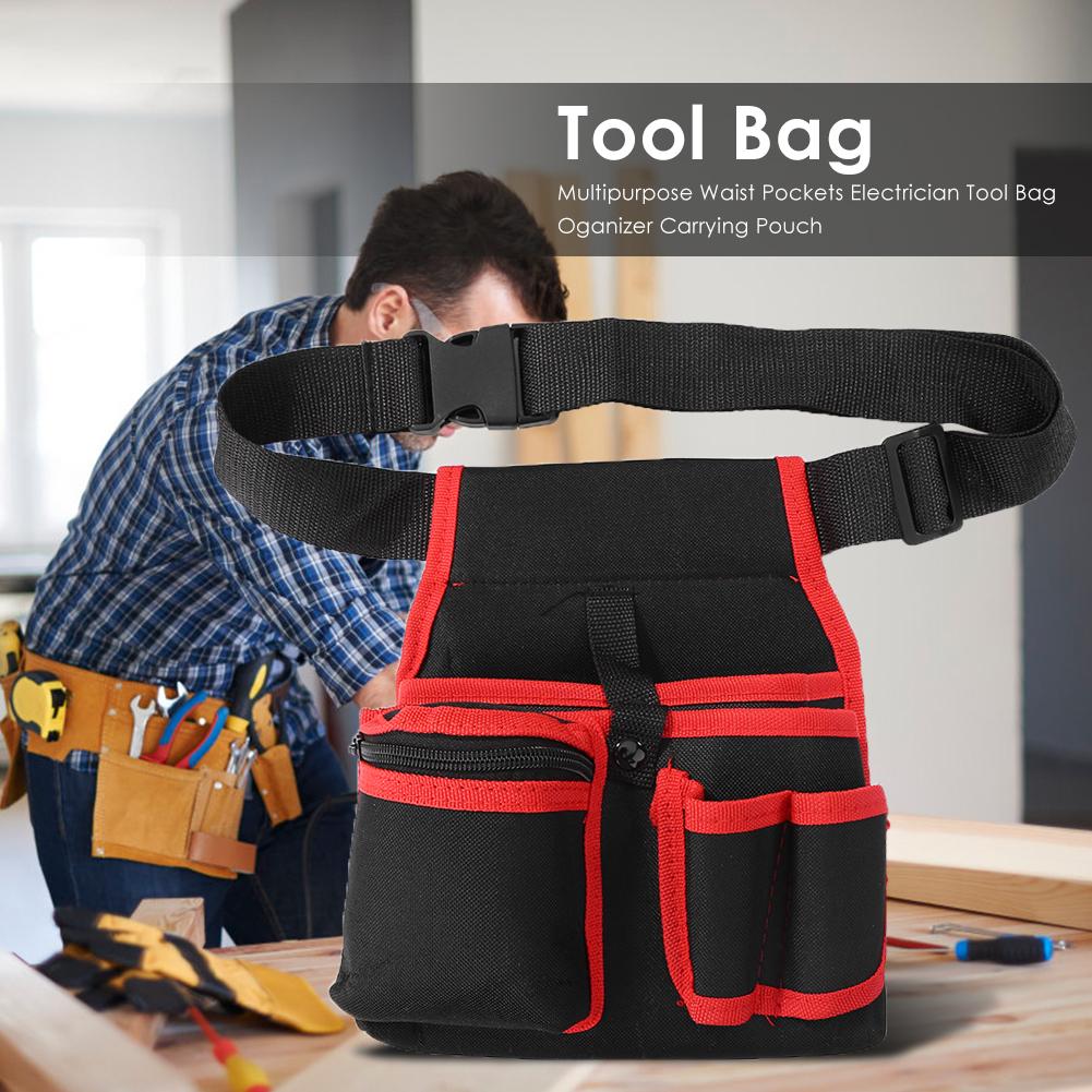 600D Polyester Waist Pack Hammers Pliers Pouch Storage Tool Bag for Electricians