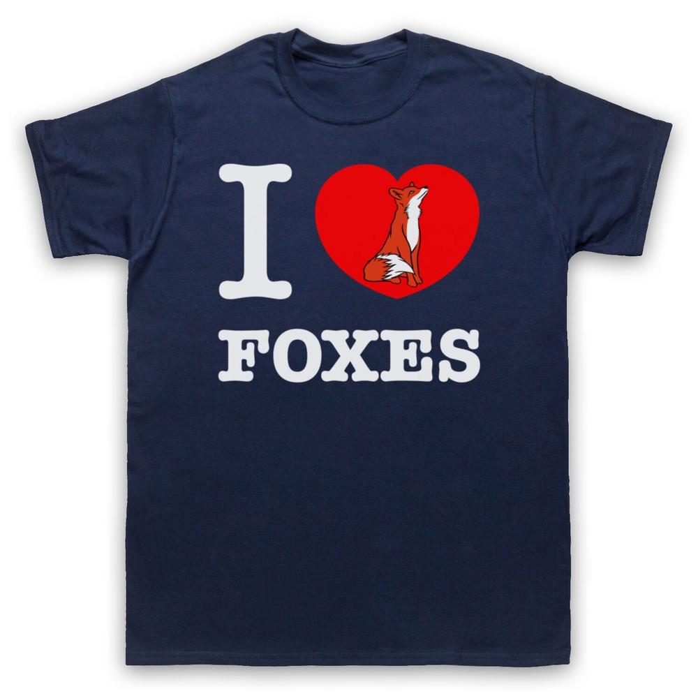 

I Love Foxes Animal Rights Lover Save The Animals Mens And Womens T-Shirt 2XL