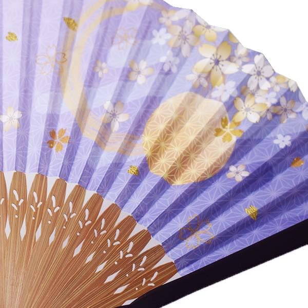 Senbonzakura Cherry Paper by Shojuan (Thousand Blossoms) Fan, 21cm, (Purple)
