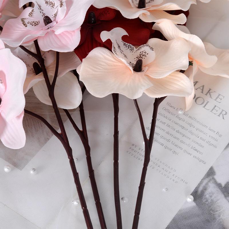 Phalaenopsis Simulation Multicolour Flower Bouquet  For Home And Decor Event