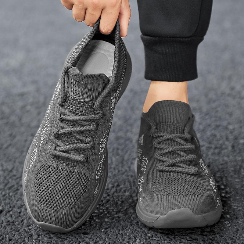 2025 Seasonal Men's Shoes, Breathable Mesh Shoes, Lightweight Soft-Tread Running Shoes, Fly-Weave Men's Casual Sports Shoes