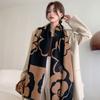 Flower Pattern Cashmere Scarf Warm Bufanda Stoles  Women Winter Season Fashion Accessory