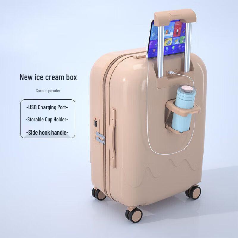 Qiuqiao Multi-functional Hardshell Spinner Luggage 20 inch