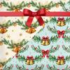 12Pcs Christmas Wrapping Paper Holly Bell Gift Wrap Paper DIY Craft Paper,20 * 27inch Holiday Wrapping Paper Party Decorations
