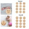12 Pcs Beautiful Wooden Monthly Cards Newborn Photoshoot Props Growth Markers