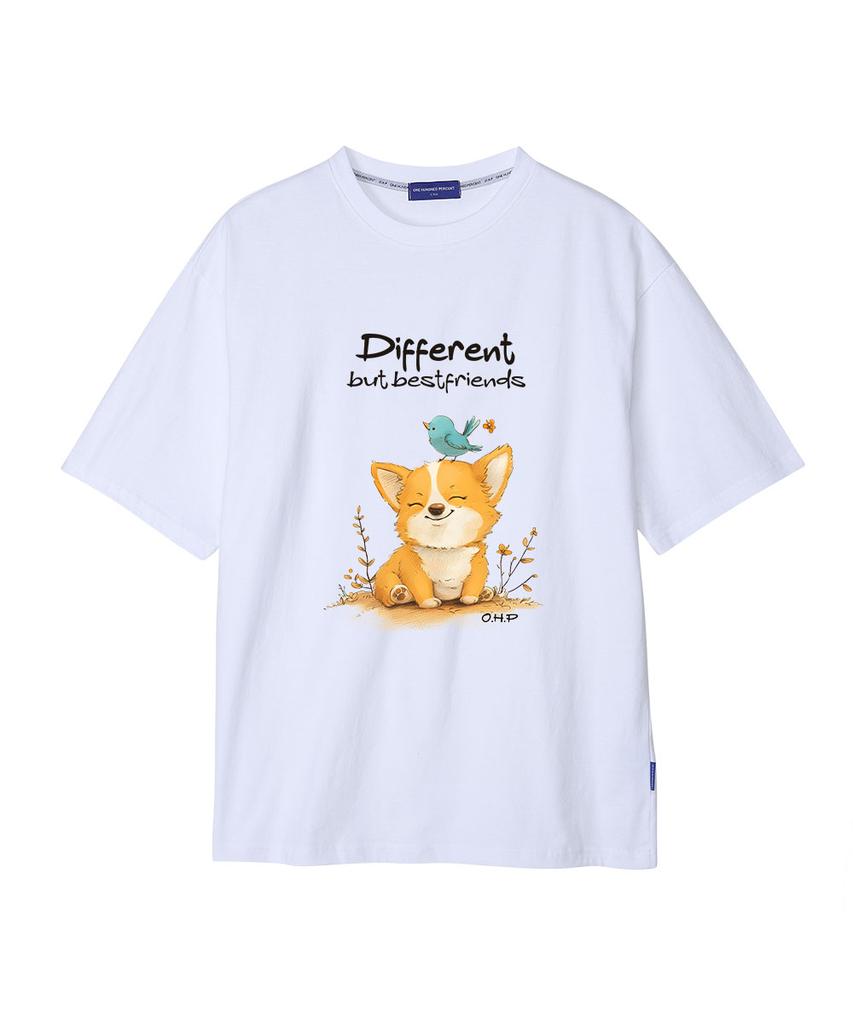 ONEHUNDREDPERCENT FOR WOMAN Ohpxharmonia Friendship Semi-Oversized Short Sleeve T-Shirt