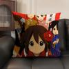 Anime KKON ON Cute Cushion Cover Natural Linen Organic Fabric DoubleSided Printing Sofa Home Decor Gift Pillow Case