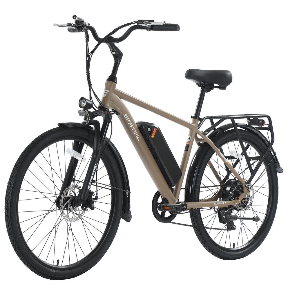 SPATIAL Elite Pánské elektrické kolo s tažným sedadlem 250W motor 36V13AH baterie 26palcové silniční pneumatiky Elektrické kolo do různého terénu E-bike pro venkovní jízdu