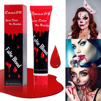 28ml Halloween Cosplay Sangre Falsa Película Televisión Maquillaje Facial Artificial Cosméticos Efectos Especiales Simulación Accesorios DIY