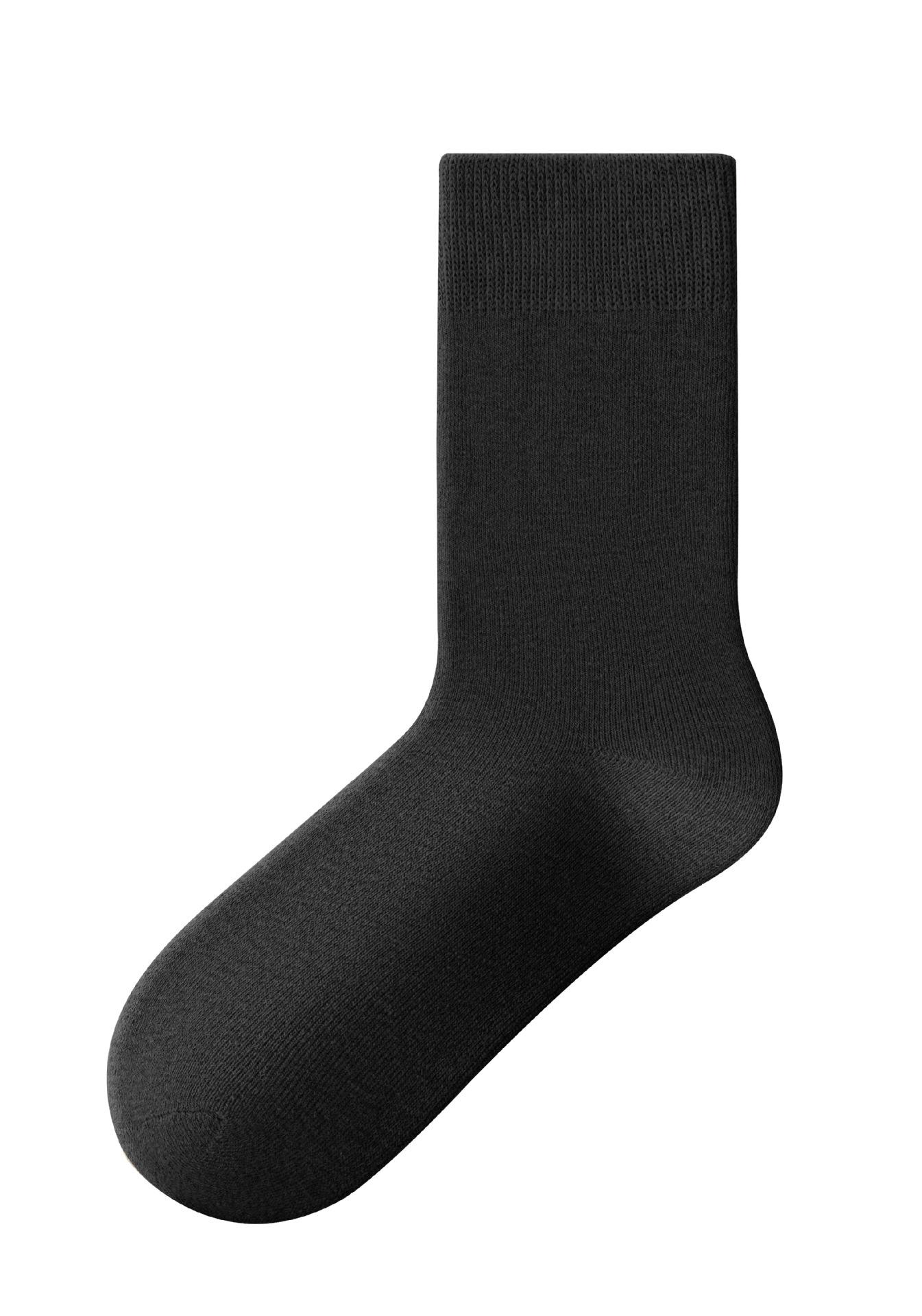 Thickened loop socks for men, mid-calf socks for autumn and winter, antibacterial fleece for men, Northeast Zero Degree cold-proof and warm fleece... чёрный