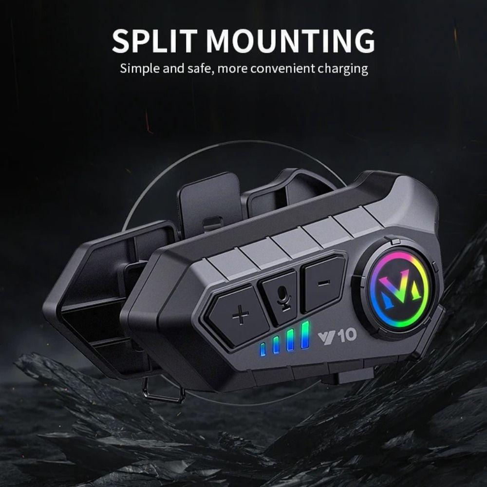 Waterproof Helmet Headset Noise Cancelling Bluetooth Headset Professional Helmet Mic Riding Gear