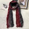 Scarf Women's Winter High-end Sense New Warm and Cold-proof Scarf Versatile Solid Color Crumpled Scarf Shawl
