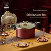 Huoxiang Sapphire Enamel Micro-Pressure Soup Pot