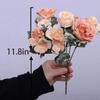 1Pcs Silk Flower 7-Forked Artificial Rose Hydrangea Handheld Flower Fillet Rose Dried Flower Wedding Decoration Flower Bouquet