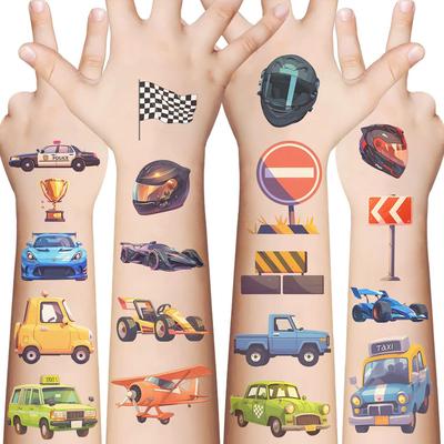 New Children's Cartoon Transportation Tattoo Stickers Waterproof Cute Car Ship Plane Temporary Stickers