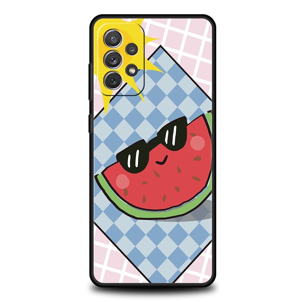 Summer Fruit Watermelon Case for Samsung A57 A37 A51 A71 A21S A17 A15 A25 A41 A23 A33 A53 A73 A07 A03S A05S A13 A35 A55 5G Cover