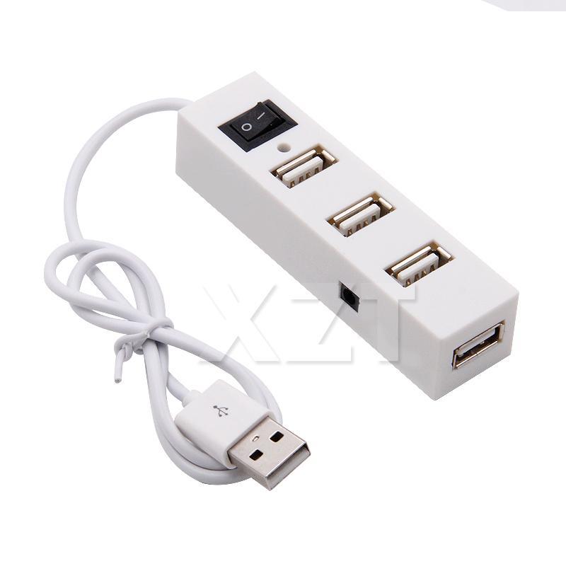 Mini 4 Ports USB 2.0 Hub USB Port with Power Switch For Laptop PC Computer Laptop Accessory
