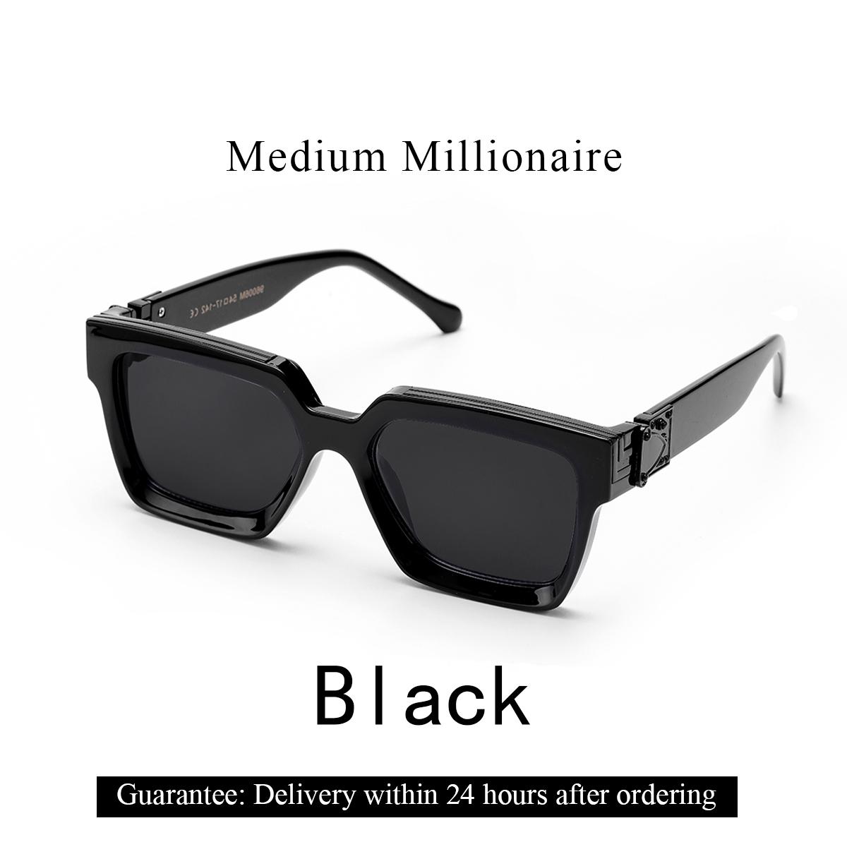 

Ruiao Retro Black Millionaire Shades Luxury Sunglasses For Men Designer Famous Brand Square Sun Glasses Man Women Sunglass