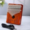 Thumb Piano Finger Electric Box Perform Style 21Tone Manual Tune 17keys Kalimba Can Be Connected To Audio Birthday Festival Gift
