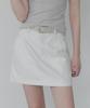 Teuwi Jedden Rivet Cut Cotton Mini Skirt (Belt Set)