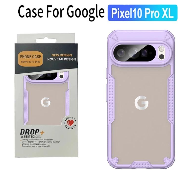 Frosted Matte Translucent Hybrid Rugged Armor Phone Case For Google Pixel 10 9 Pro XL 9A 8 A/Pro Anti-fall Lens Protector Cover