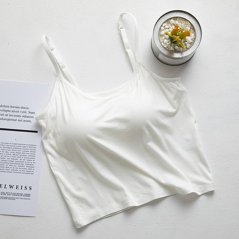 Women's Wear with Breast Pad Cup One Body Yoga Exercise Base Short Halter Vest Top