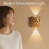 Rechargeable Smart Sensor Night Light Color Wall Lamp Intelligent Charging Owl Table Lamp Magnetic Base Adjustable Brightness
