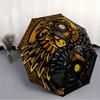1pc Golden Owl Design Automatic Opening/closing Umbrella, Reinforced 8-Rib Construction, Compact Travel Umbrella Yy250808210