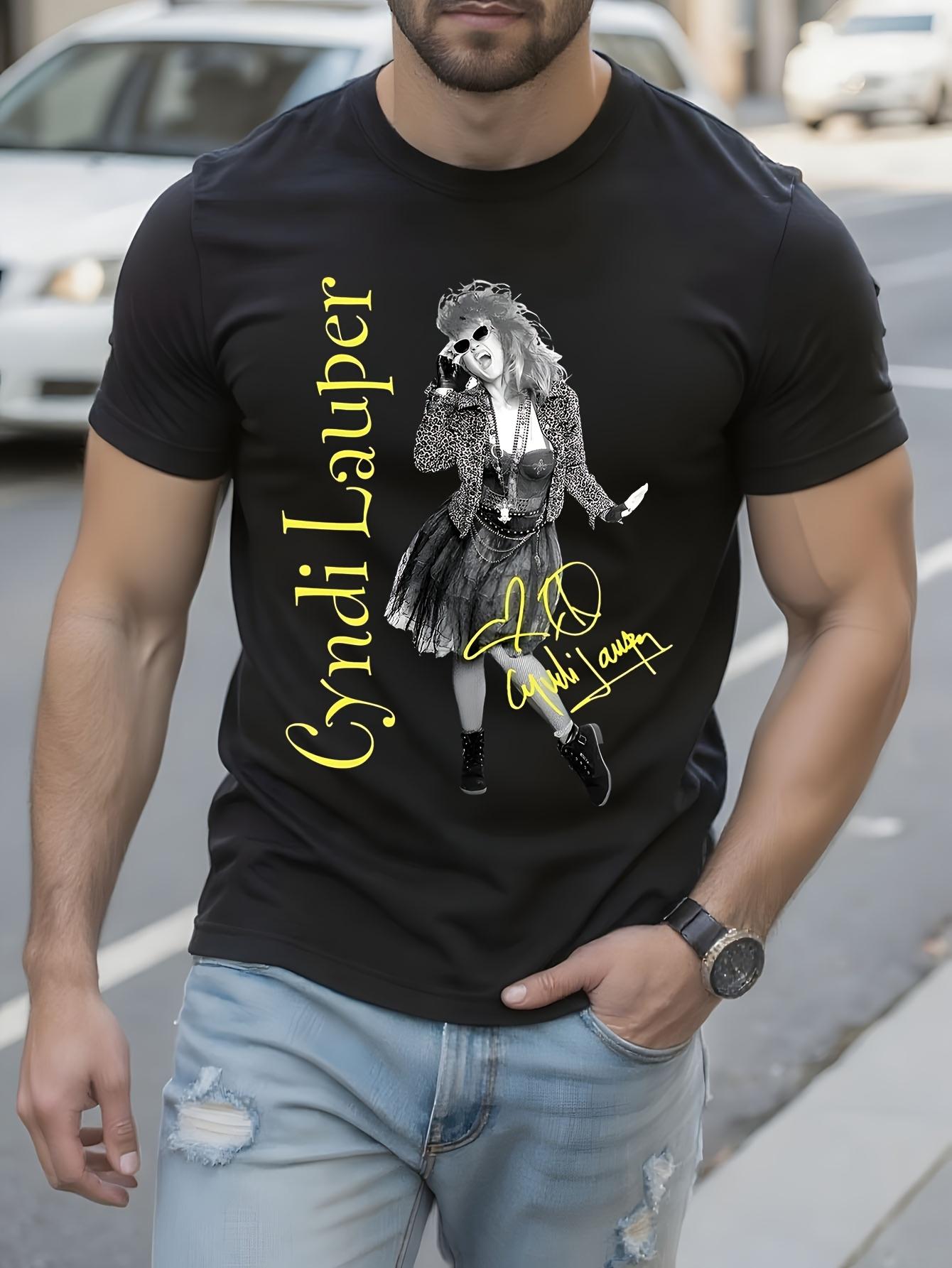 CYNDI LAUPER Gift Funny Tshirt Funny Unisex Short Sleeve ... S