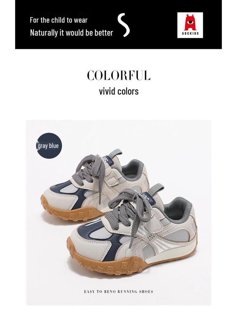 ABC Kids Autumn 2025 Durian Sole Sneakers for Boys & Girls - Versatile Casual Dad Shoes.