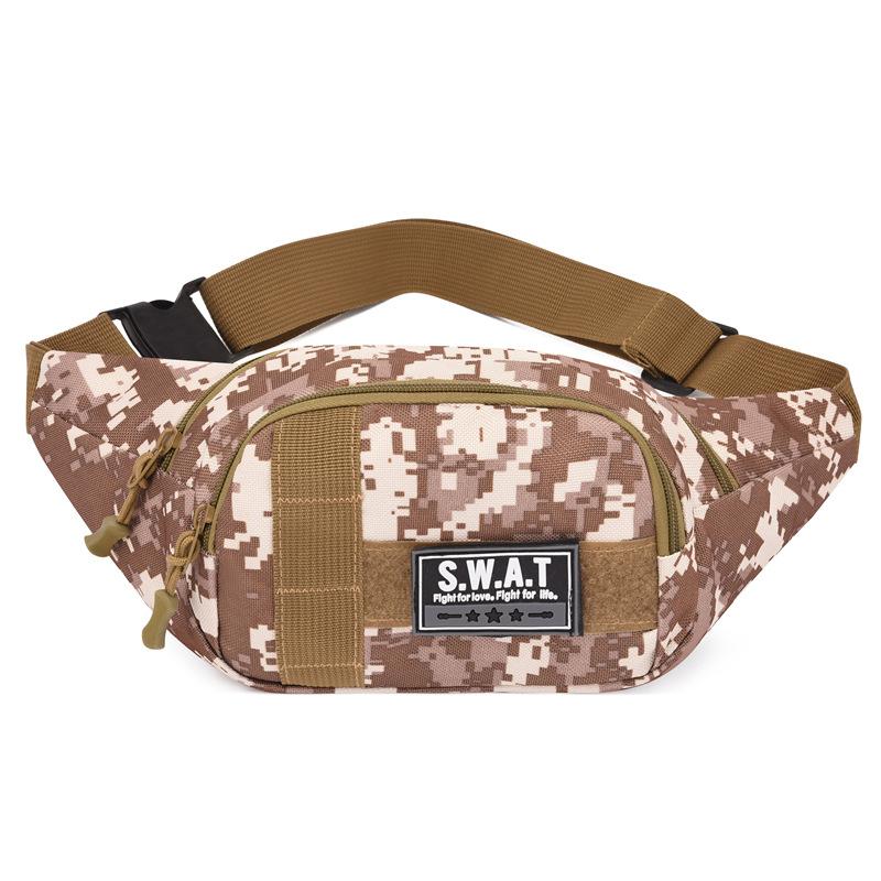Camouflage Outdoor Mountaineering Fanny Bag Versatile Fashion Trend Shoulder Fanny Bag Running Sports Cycling Messenger Bag Bag