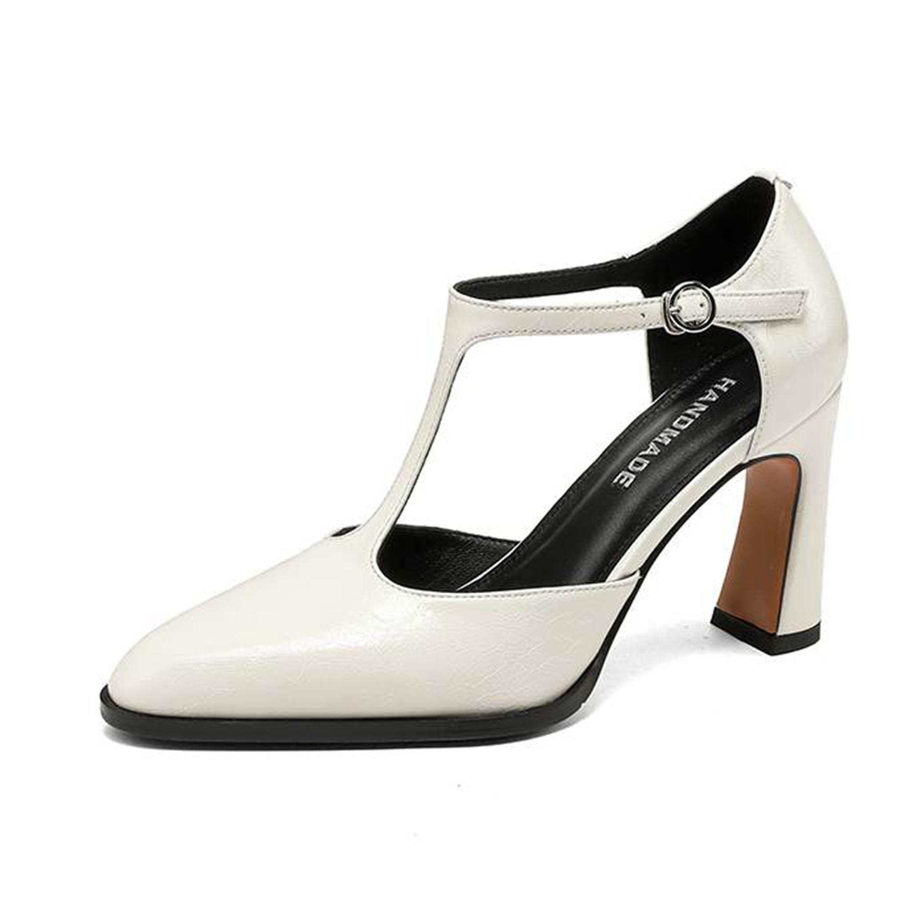 

Krazing Pot Замша из овчины Винтажные Туфли-лодочки с круглым носком размера 41 на толстом высоком каблуке Модные Гладиаторы Осенние 41