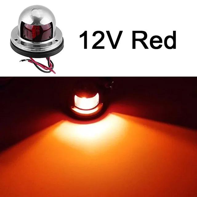 1pcs 12V Stainless Steel Boat Marine Yacht Sailing Red Green Bow Navigation LED Light Signal Lamp Boat Navigation Light