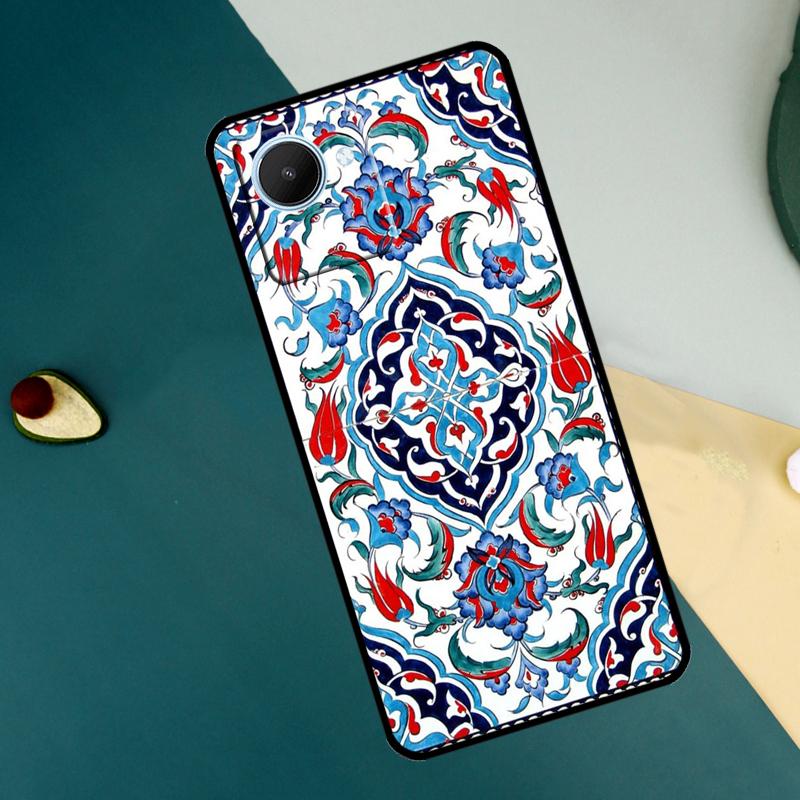 Ancient Floral Tiles For Realme C67 C53 C55 C75 C71 C61 C33 C63 C51 C65 11 12 13 14 15 Pro Plus GT6 GT7 Pro Case