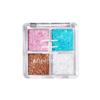 Mingxi Zhi Four-Color Eyeshadow Palette: Brown Earth Tones, Smoky Matte, Shimmer & Glitter, Portable for Cross-Border Use