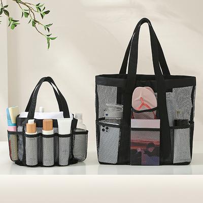 Mesh Portable Shower Tote Bag For College Dorm, Bathroom, Gym, Travel, Quick Dry Hanging Shower Storage Bag