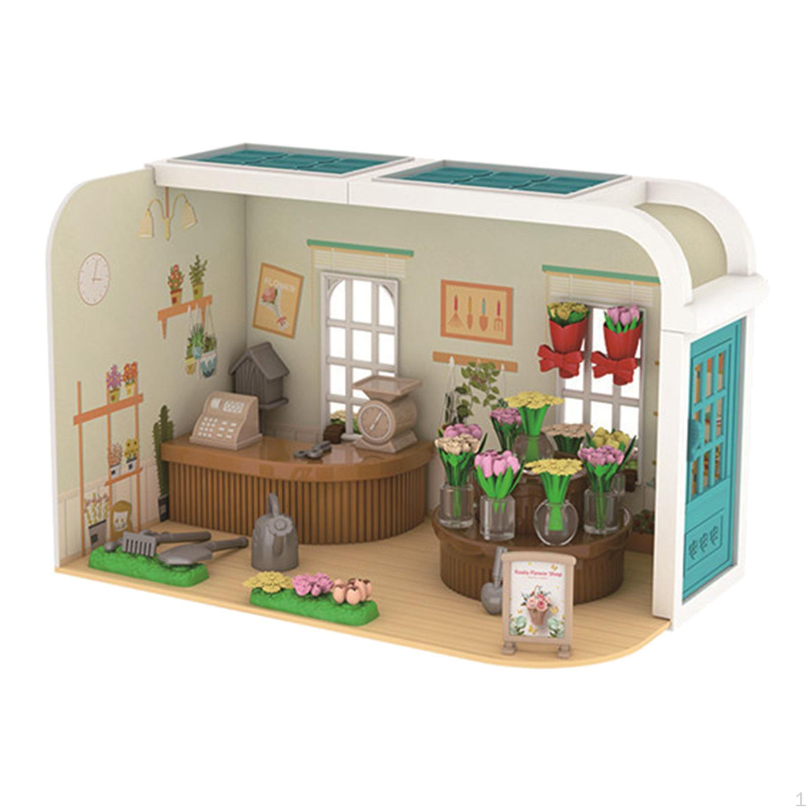 1/ Dollhouse Miniature Model Flower Shop