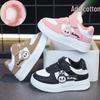 Cartoon-Inspired Low-Top Skate Shoes for Toddlers: Fleece-Lined with Cotton Padding, Perfect for Casual Wear and Baby Walking.
