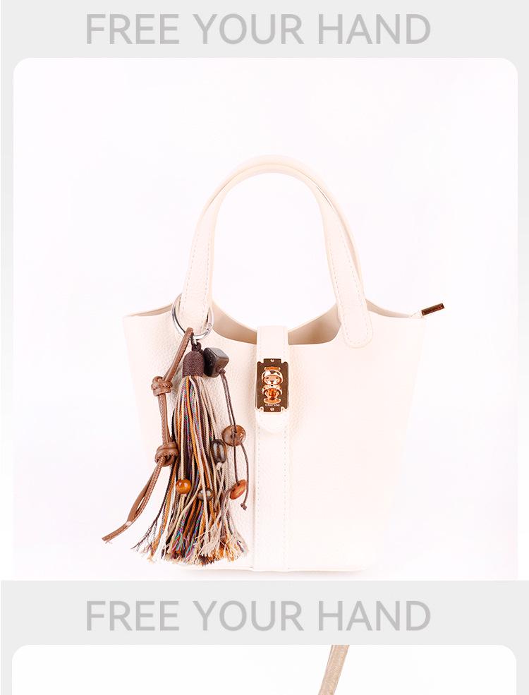 Wenqi's Vintage Wood Bead Wish-Fulfilling Charm Keychain Pendant