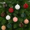 Velvet Christmas Spheres 6CM Christmas Tree Decoration Flocking Painted Balls  Holiday Use