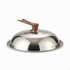 Domed Pot Lid with Viewing Section Transparent Stainless Steel Glass Window Clear Universal Pan