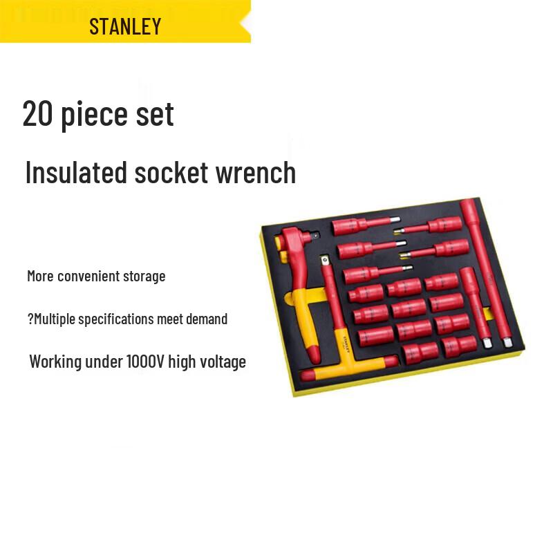 Stanley VDE 1/2-inch 20-Piece Socket Wrench Set