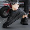 Men's Shoes New Autumn Breathable Waterproof Anti-skateboard Shoes Men's Casual Leather Shoes Black Work Labor Insurance