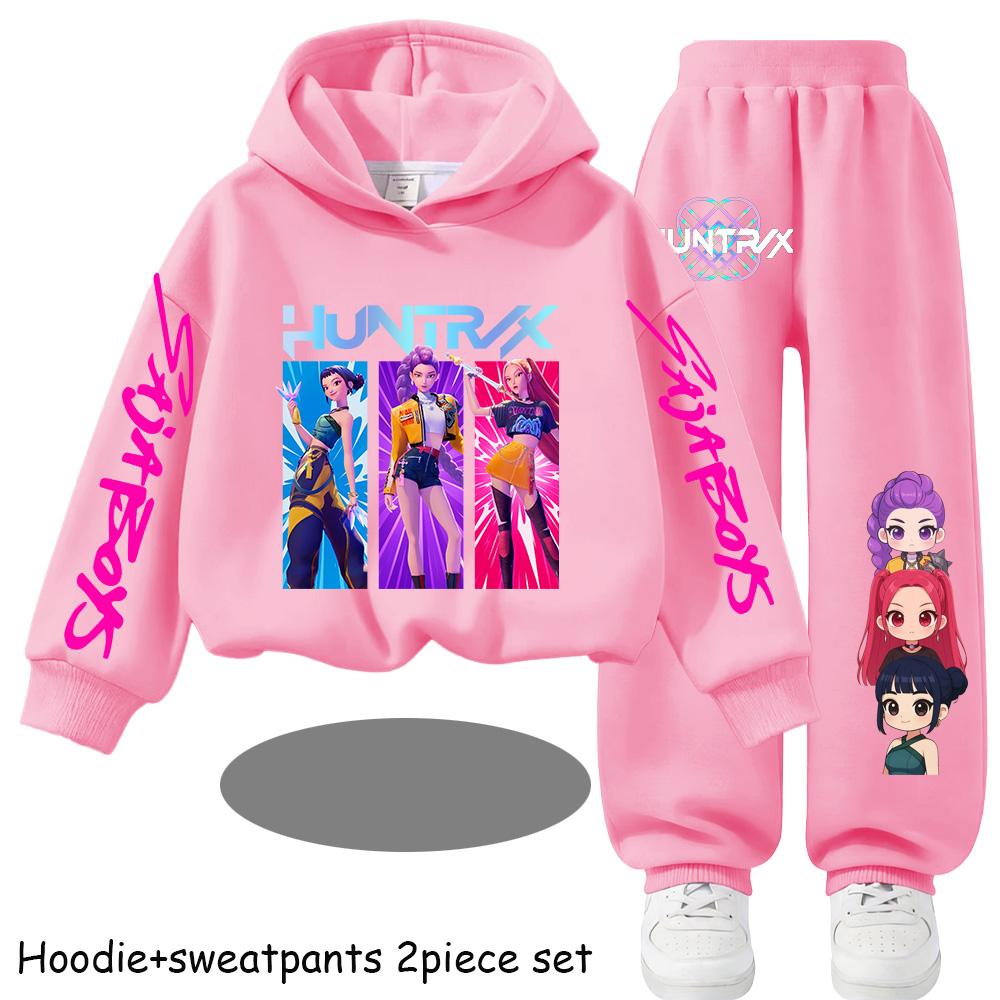 Huntrx Mira Rumi Zoey Kawaii Pullover Sweatshirt Anime Trainingsanzug Cartoon Mädchen Junge Kinder Kleidung Unisex Sets Kinder Kapuzenpullover