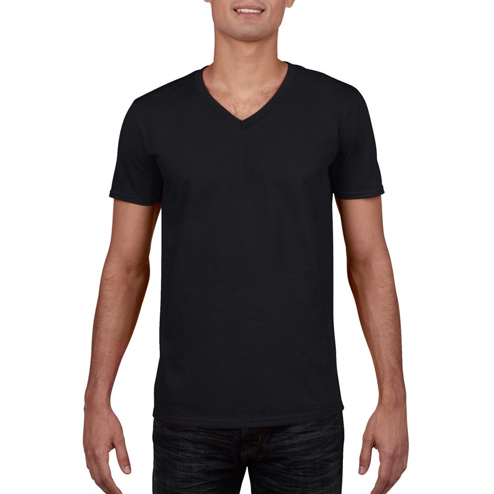 Gildan Mens Soft Style V-Neck Short Sleeve T-Shirt