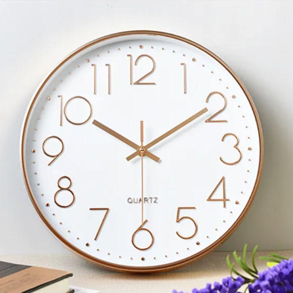 Non-Ticking Nordic Wall Clock Round Wall Hanging Clock Electronic Color Clock  Living Bedroom