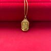Guochao Ancient Method Alloy Auspicious Cloud Safety Buckle Jewelry Necklace Accessories No Matter Card Pendant Pendant
