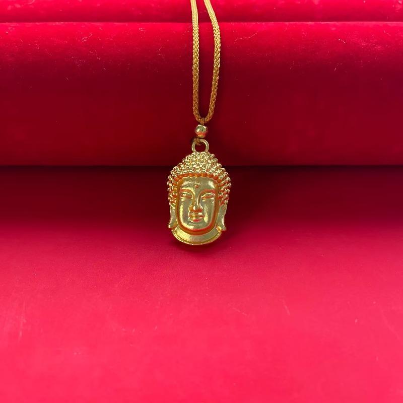Guochao Ancient Method Alloy Auspicious Cloud Safety Buckle Jewelry Necklace Accessories No Matter Card Pendant Pendant